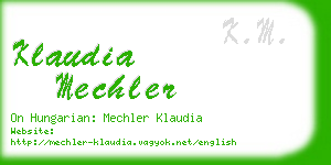 klaudia mechler business card